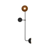 Beaubien Wall Double Shade Lamp: Black + Graphite + Standard