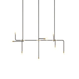 Beaubien 05 Suspension Lamp: Black + Brass