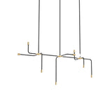 Beaubien 05 Suspension Lamp: Black + Brass
