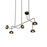 Beaubien Suspension 08 Lamp with Domes: Brass