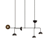 Beaubien Suspension 08 Lamp with Domes: Graphite