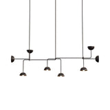 Beaubien Suspension 09 Lamp with Domes: Graphite