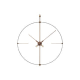 Bilbao Premium Wall Clock: Black Fiberglass + Walnut