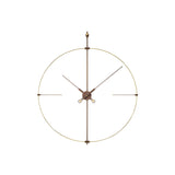 Bilbao Premium Wall Clock: Brass + Walnut
