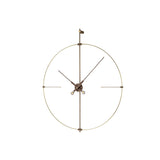 Bilbao Premium Wall Clock: Brass + Walnut