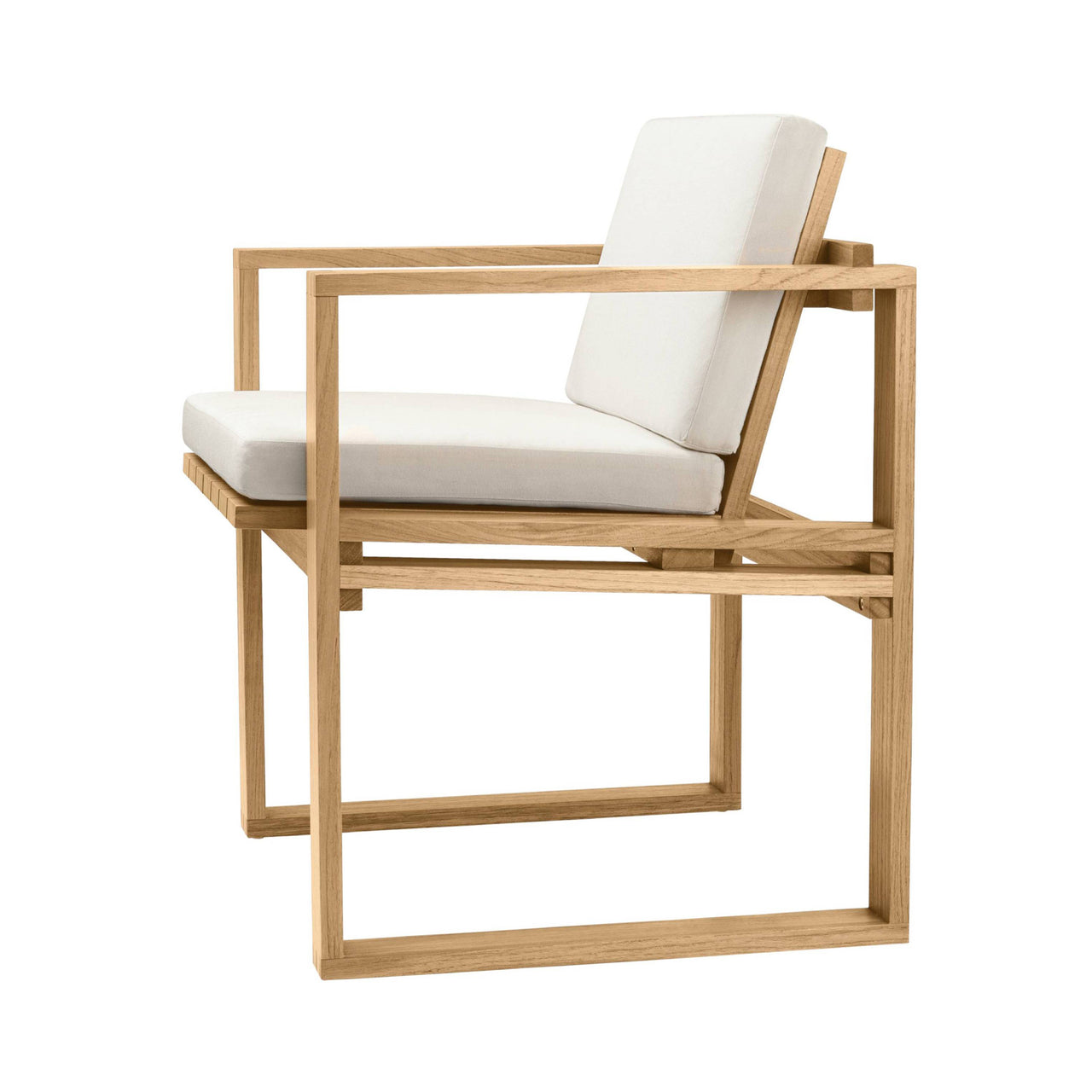 BK10 Outdoor Dining Chair: With Canvas Cushion