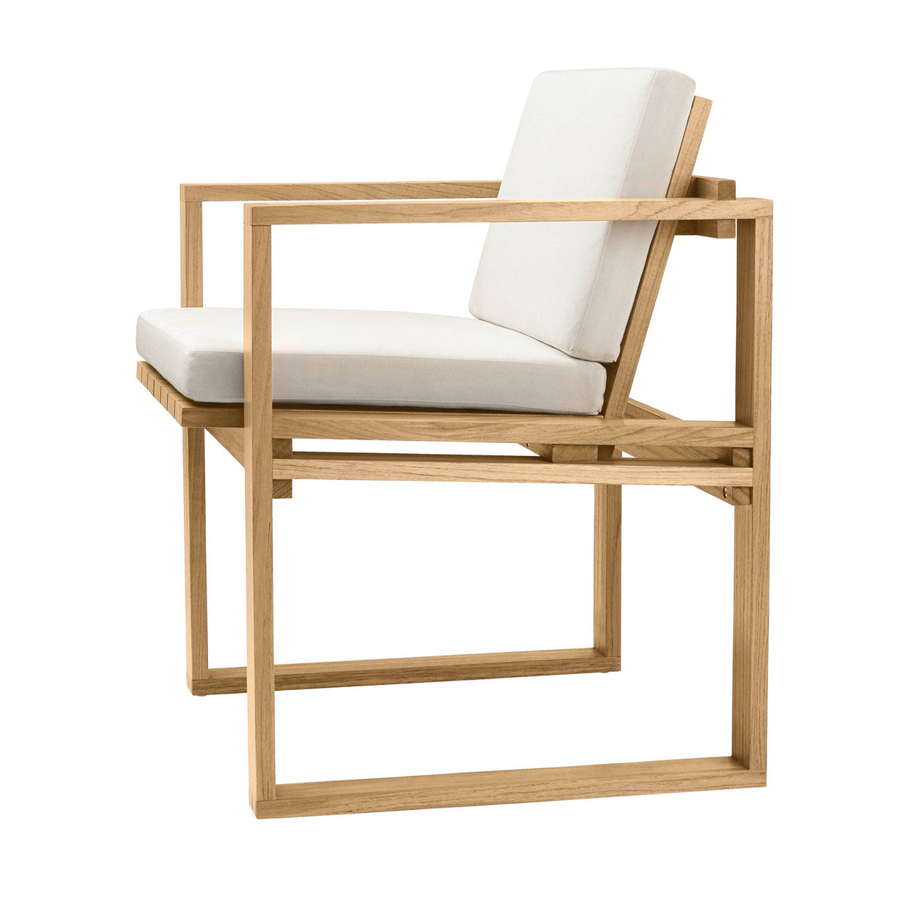 BK10 Outdoor Dining Chair: With Canvas Cushion