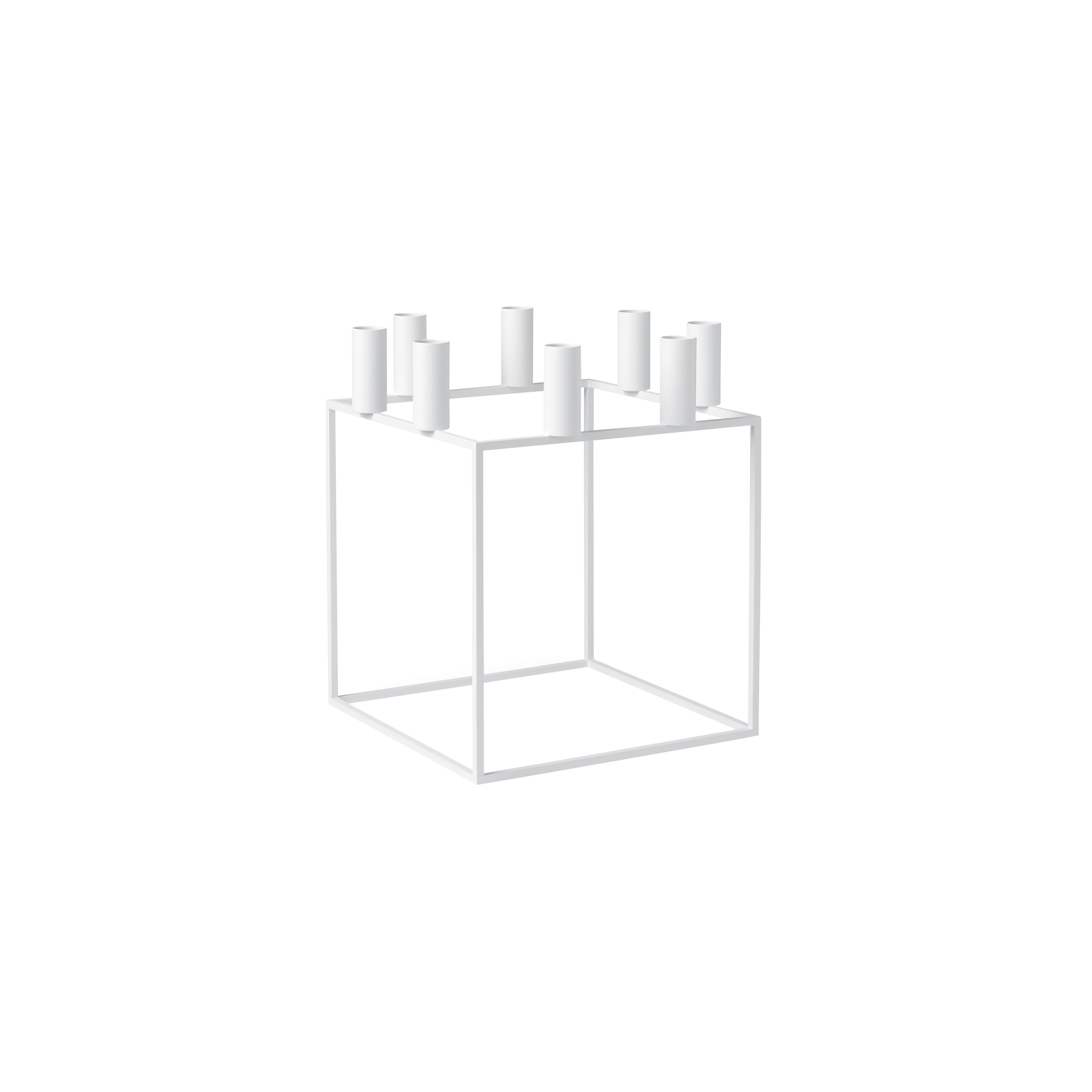 Kubus Candleholders: White + 8 + Without Base