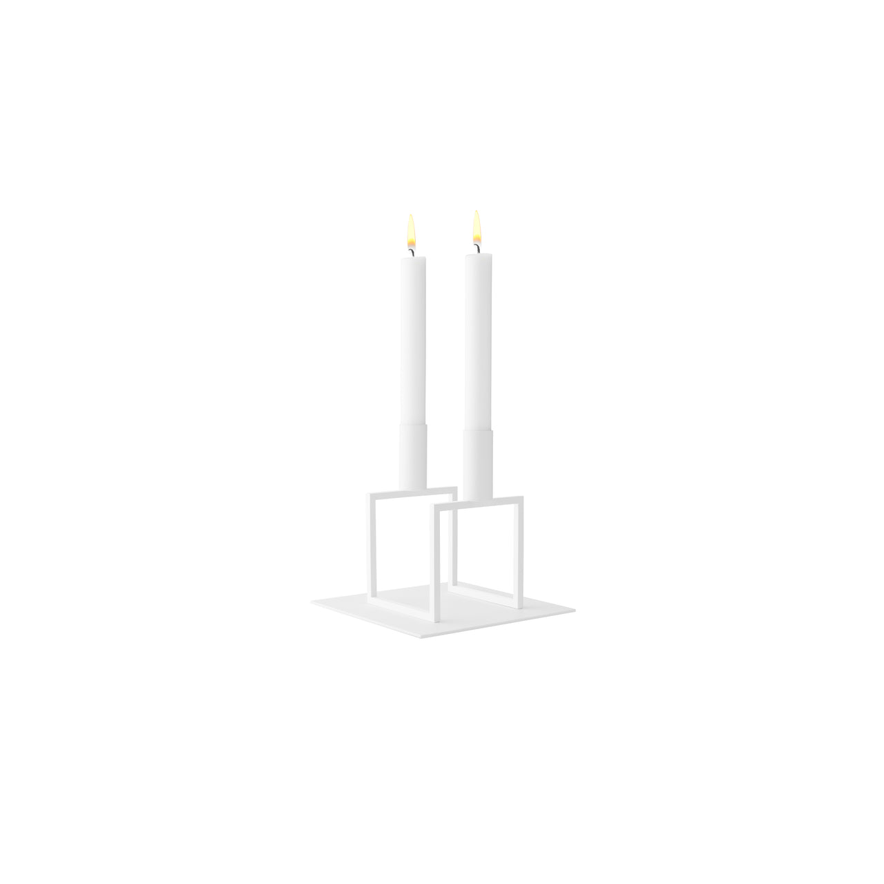 Line Candleholder: White + With Base