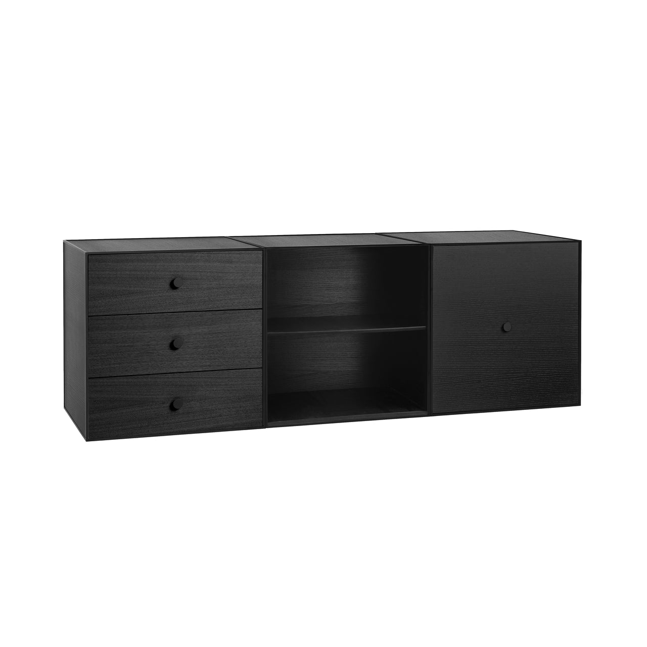 Frame Sideboard Trio: Storage 49 + Black Stained Ash