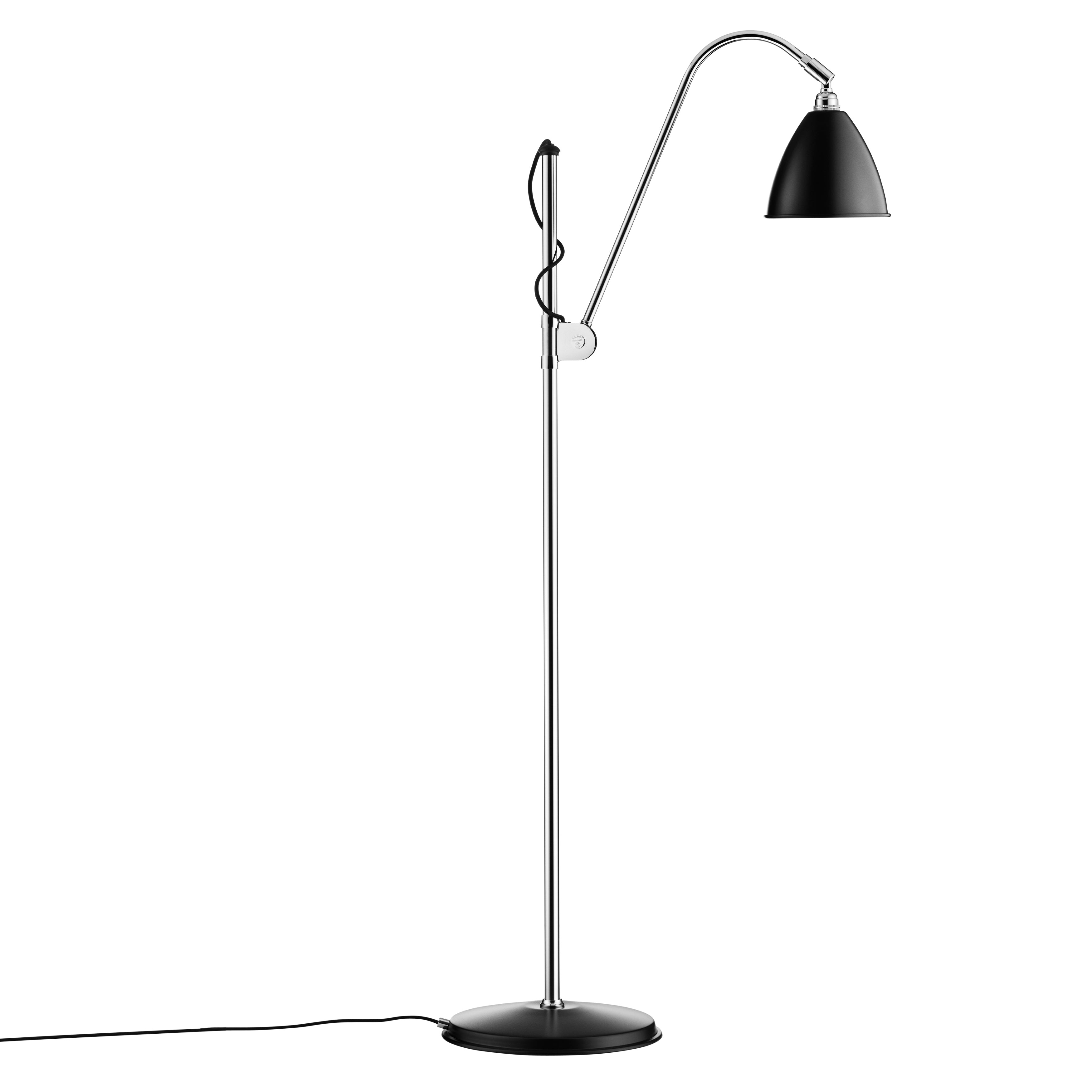 Bestlite BL3 Floor Lamp: chrome + black + Small - 6.3