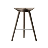 ML42 Bar + Counter Stool: Counter + Brown Oiled Oak + Stainless Steel