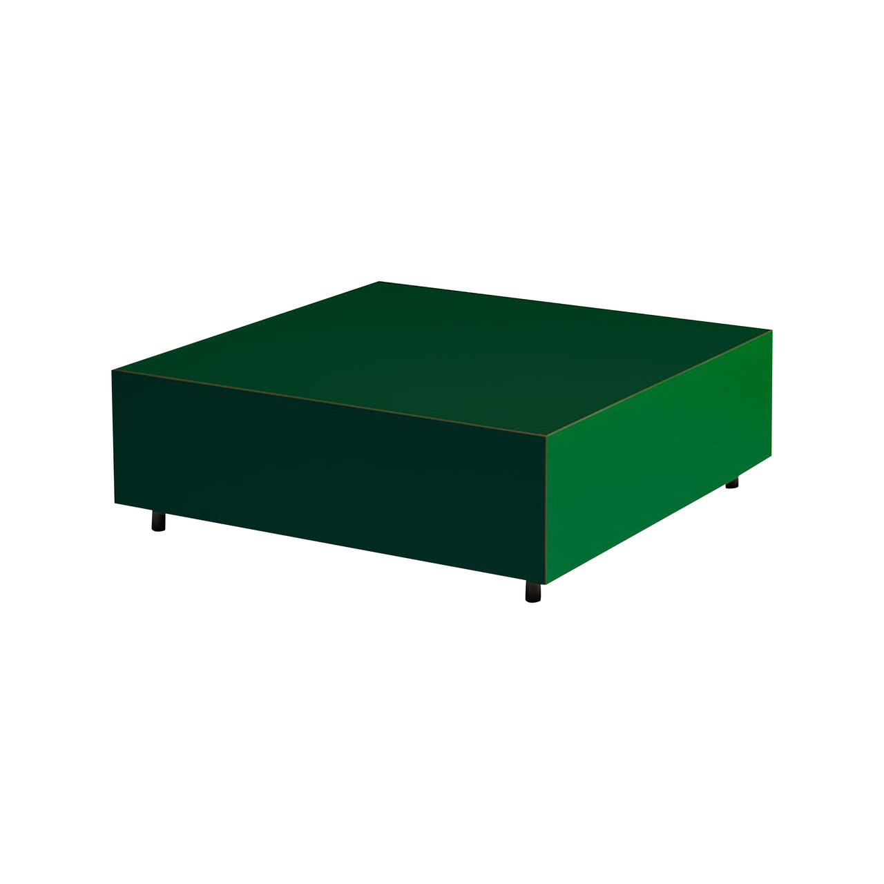 Bloc Side Table: Square + Bottle Green + Pine Green + Signal Green