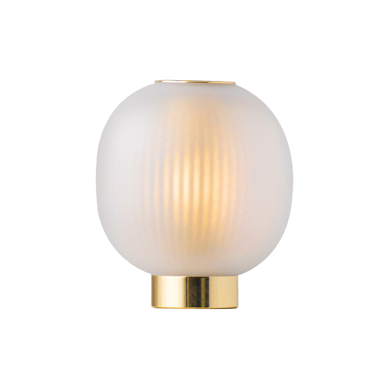 Bloom Table Light: White + Brass