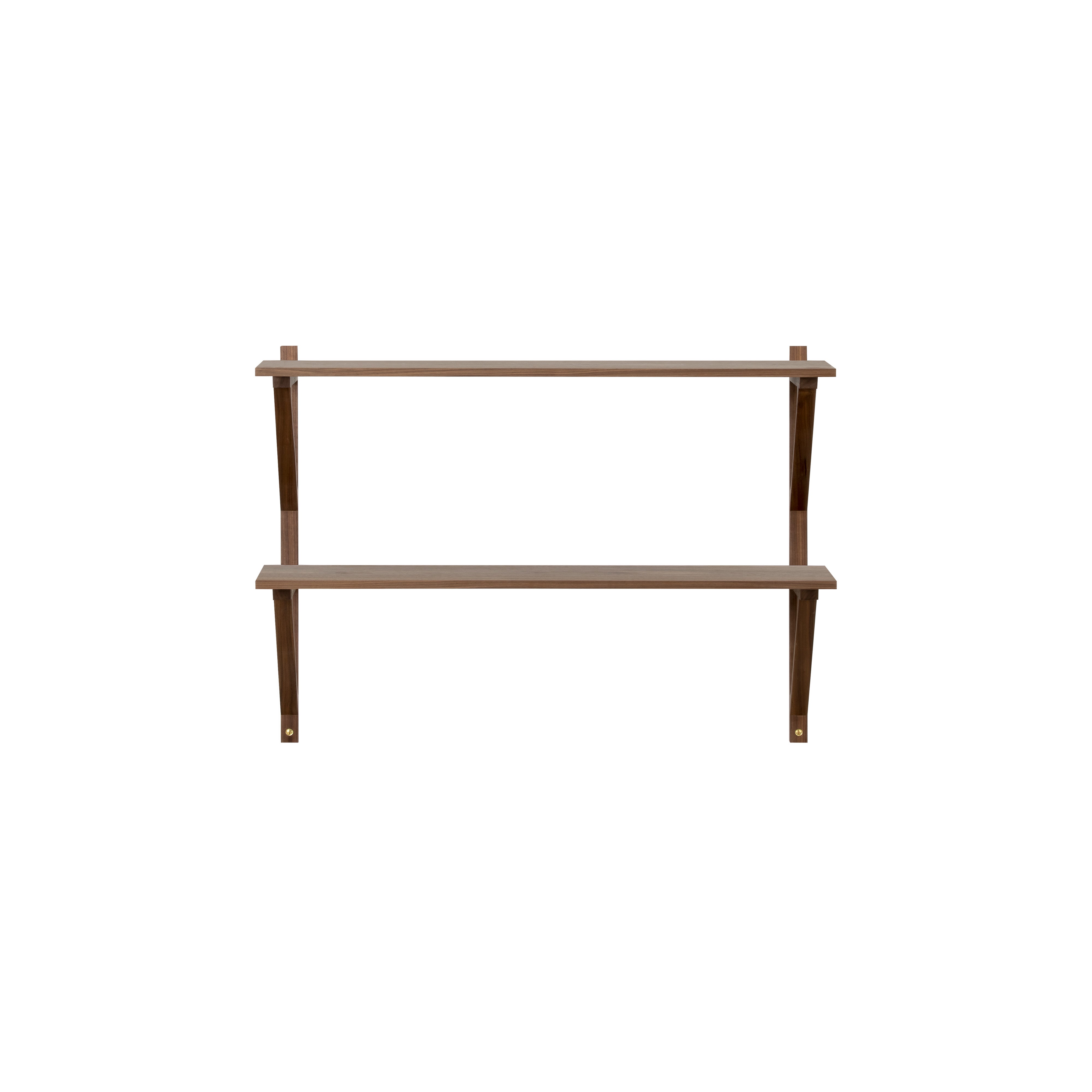 BM29 Shelf: 1 Wide + 2 Shelves + Without Desk + Walnut