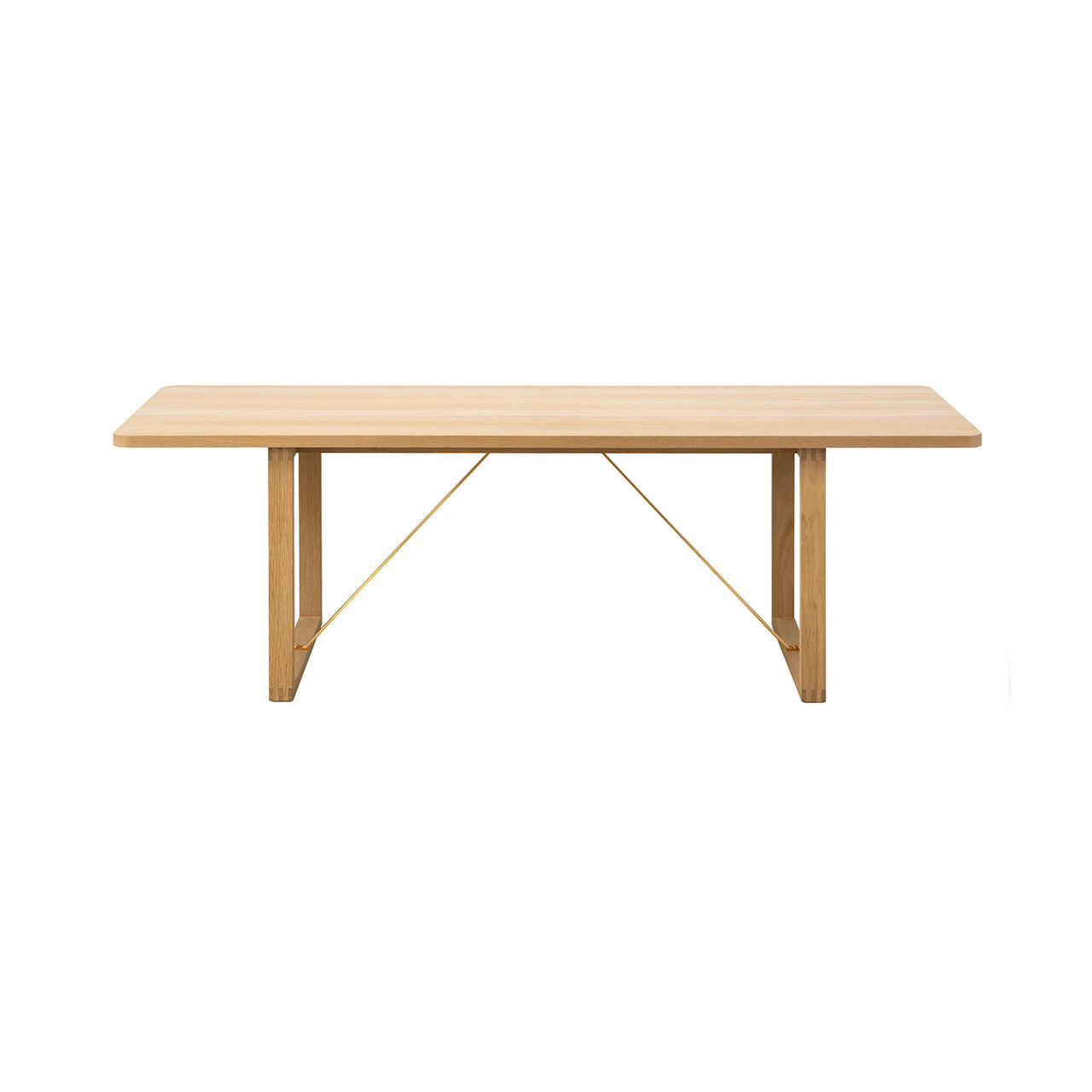 BM67 Coffee Table: Oiled Oak + Brass