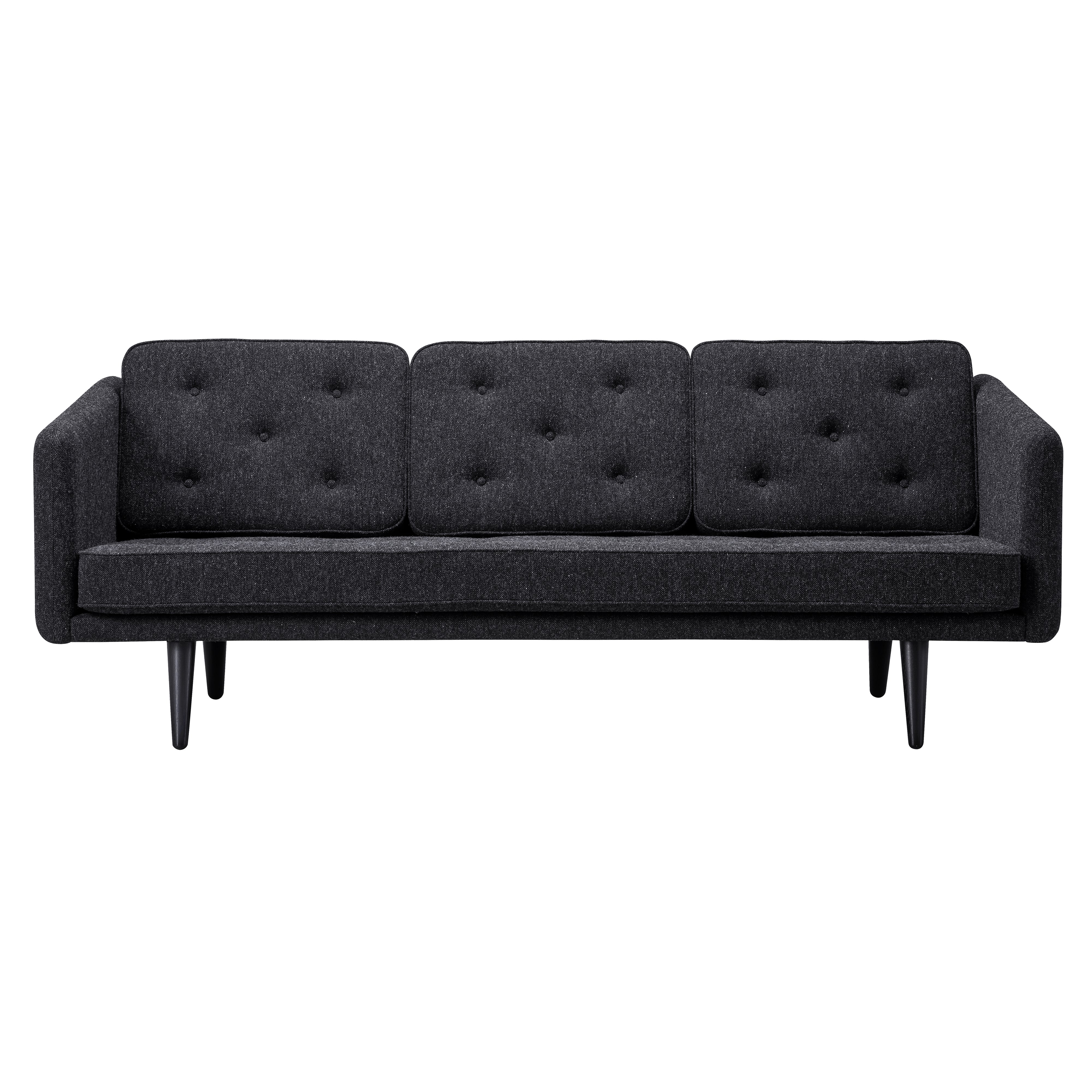 No. 1 Sofa: 3 Seater + Black Lacquered Oak