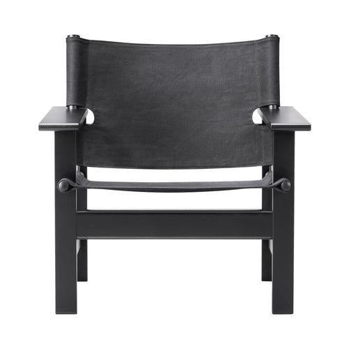 The Canvas Chair: Black Lacquered Oak + Black