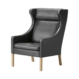 Mogensen 2204 Wing Chair: Soaped Oak + Without Footstool