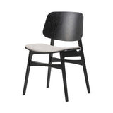 Søborg Chair: Wood Base + Seat Upholstered + Black Lacquered Oak