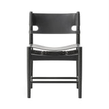 The Spanish Dining Chair: Without Arm + Black Lacquered Oak + Black