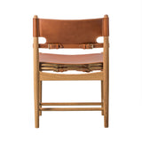 The Spanish Dining Chair: Without Arm + Oiled Oak + Cognac