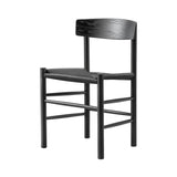 J39 Mogensen Chair: Black Lacquered Oak + Black