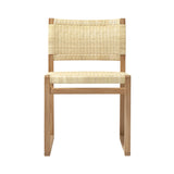 BM62 + BM61 Chair: Natural Cane Wicker + Without Arm + Oiled Oak