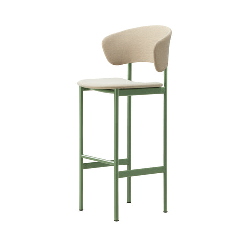 Plan Bar + Counter Stool with Armrest: Bar + Modernist Green