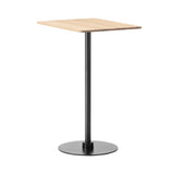 Plan Column  Bar + Counter Table: Rectangular + Bar + Oak Light Oiled + Black