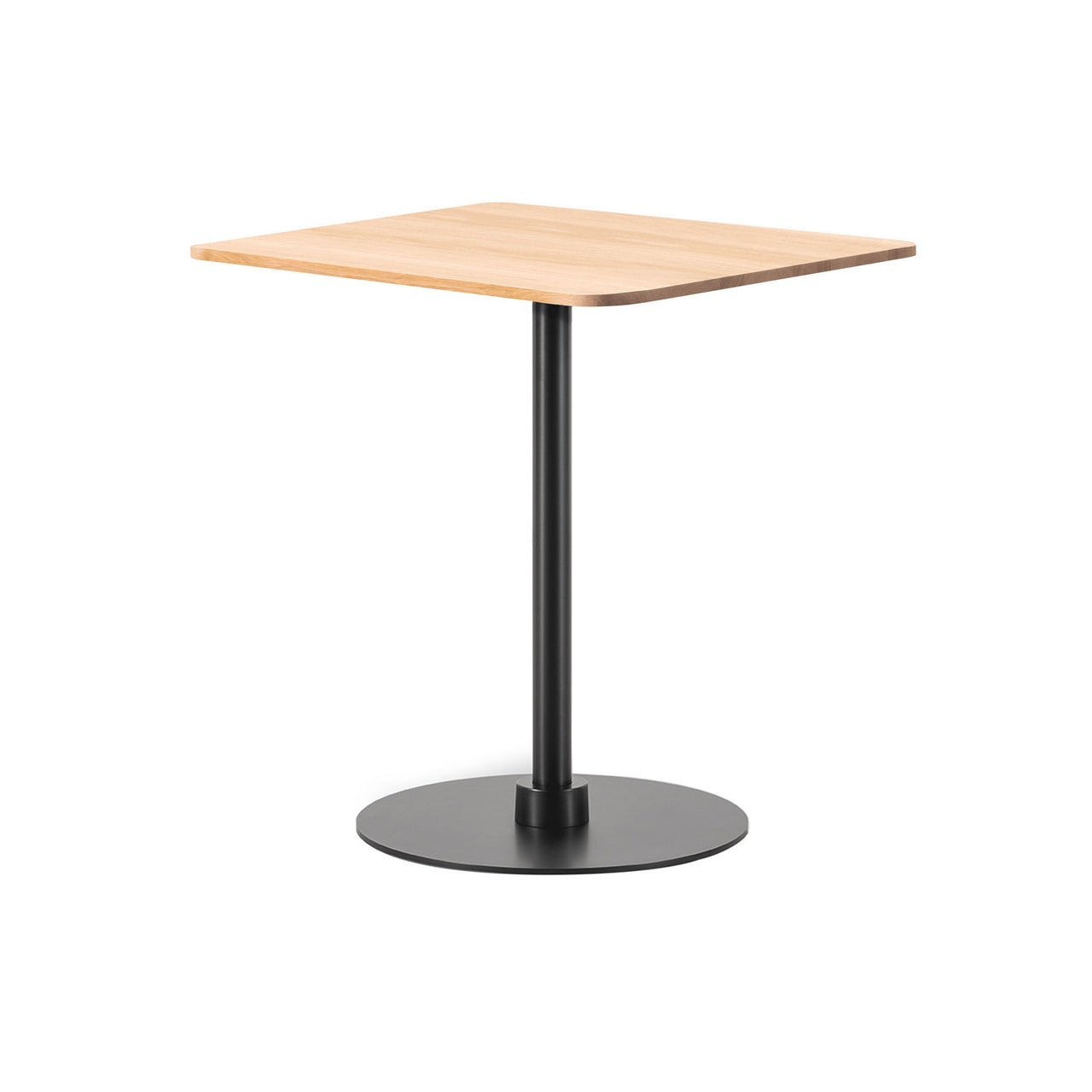 Plan Column  Bar + Counter Table: Rectangular + Counter + Oak Light Oiled + Black