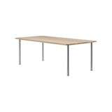 Plan Table: Light Oiled Oak + Brushed Steel