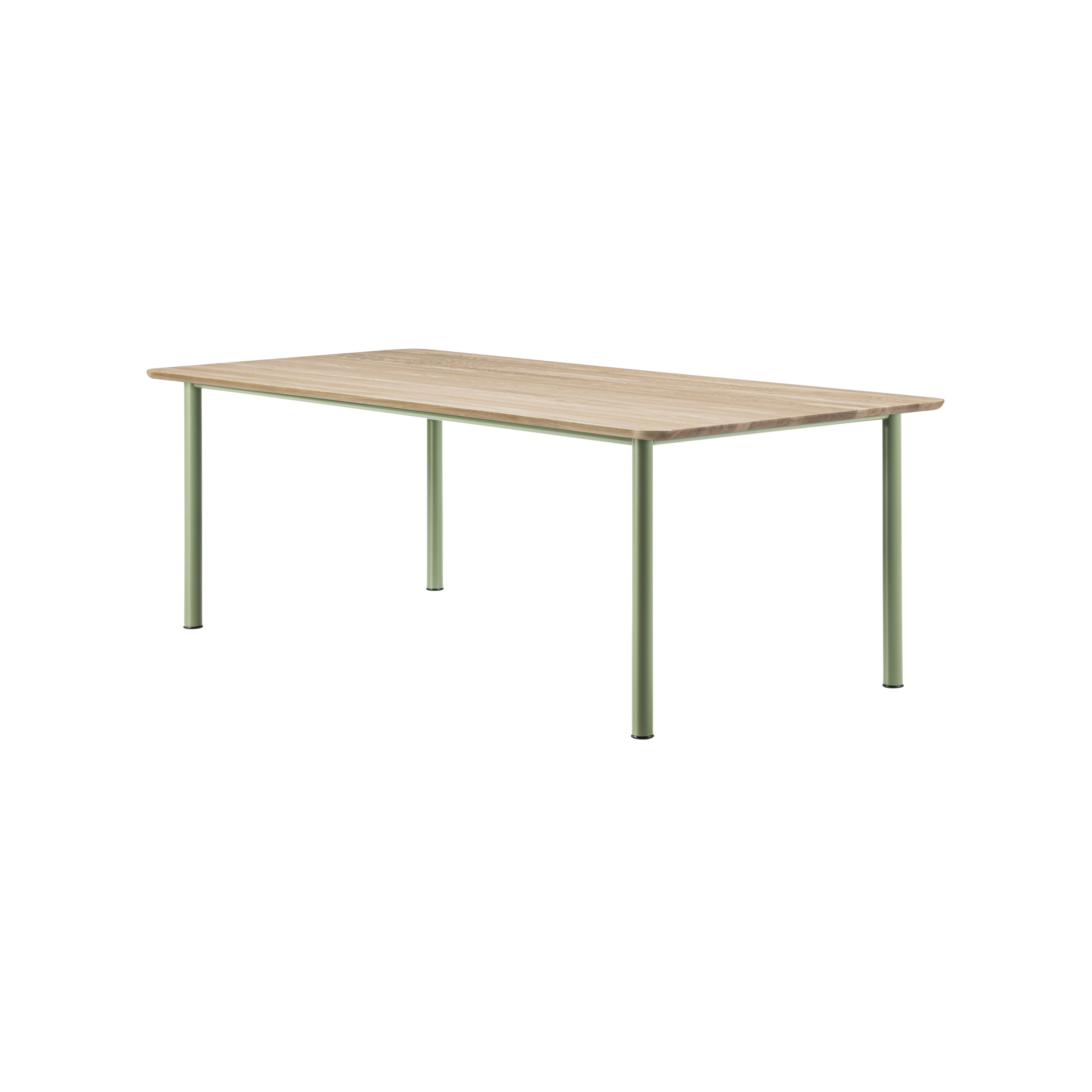 Plan Table: Light Oiled Oak + Modernist Green