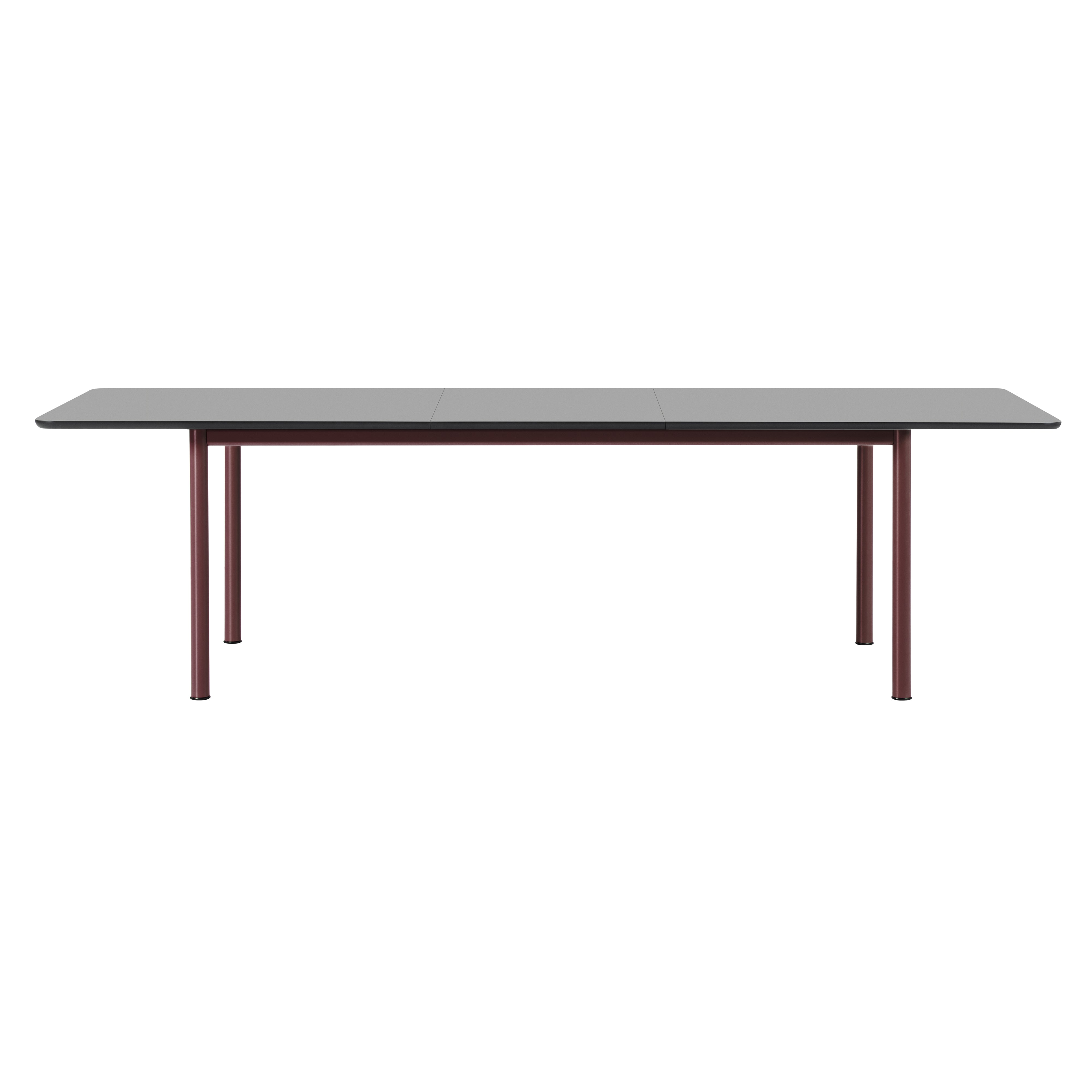 Plan Extendable Table: Black + Bordeaux