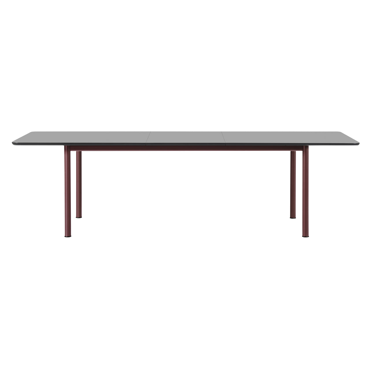 Plan Extendable Table: Black + Bordeaux