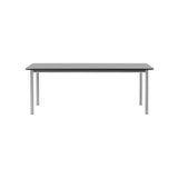 Plan Table: Extendable + Black + Brushed Steel