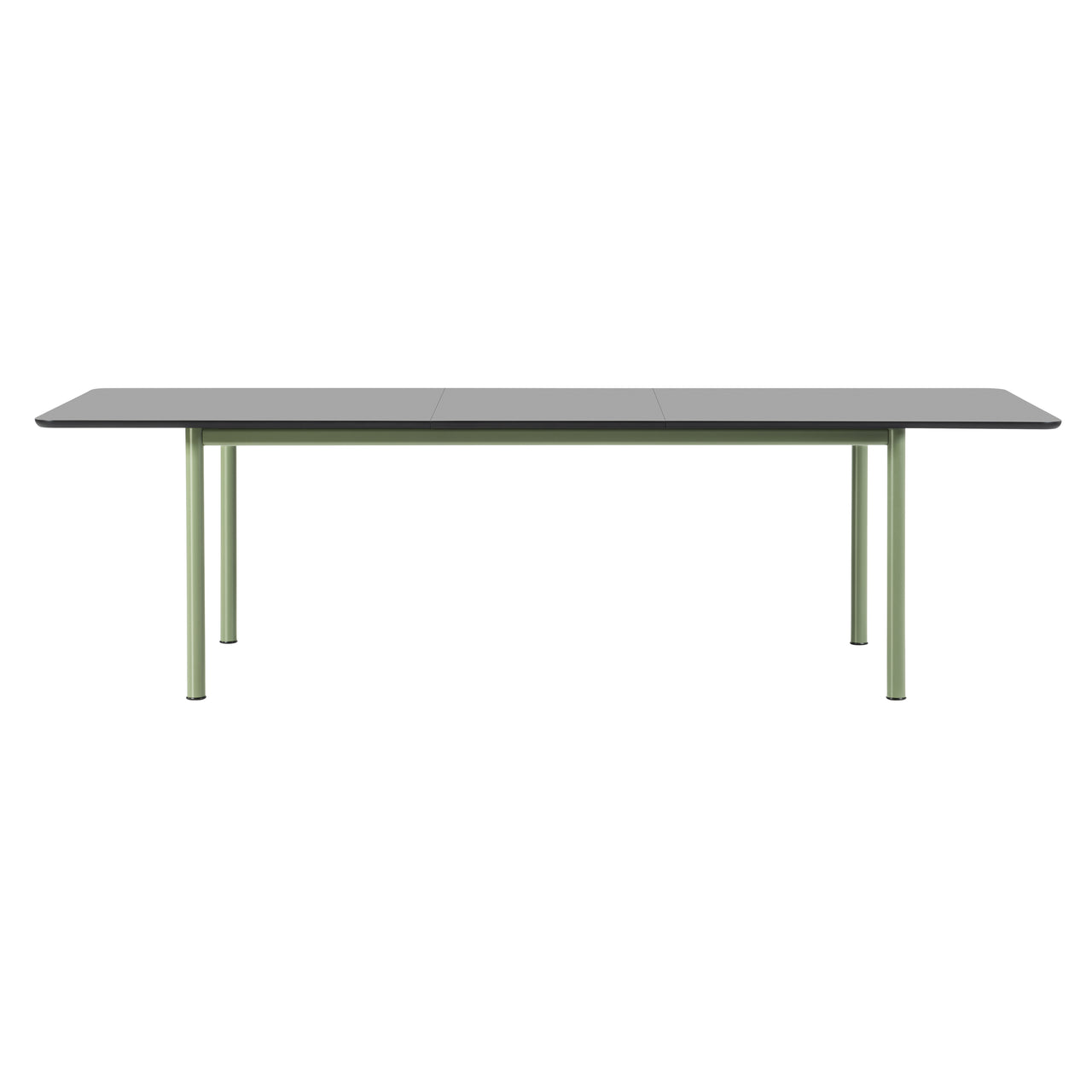 Plan Extendable Table: Black Laminate + Modernist Green