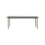 Plan Extendable Table: Black Laminate + Modernist Green