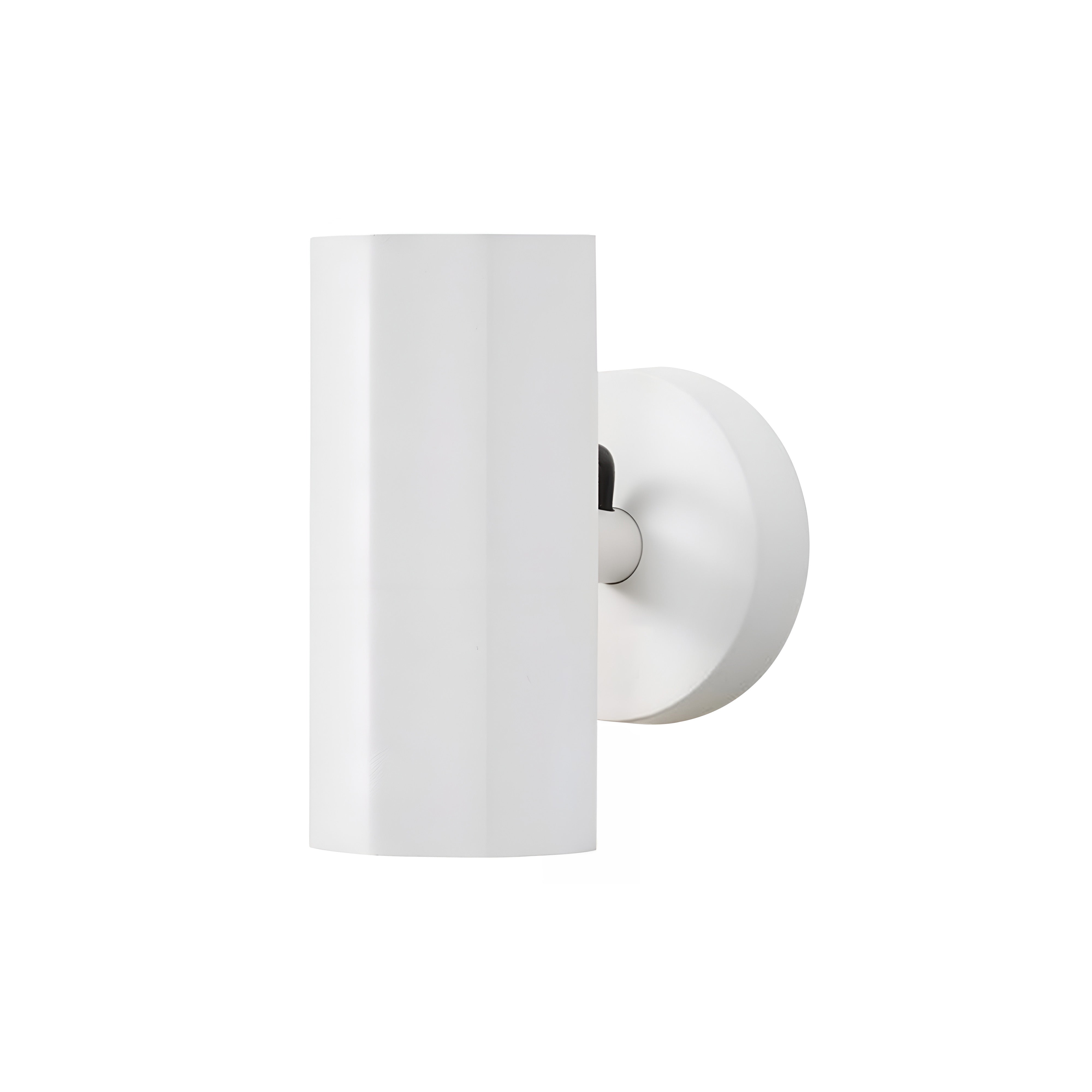 Brim Sconce: Faceted + Without Switch + Matt White