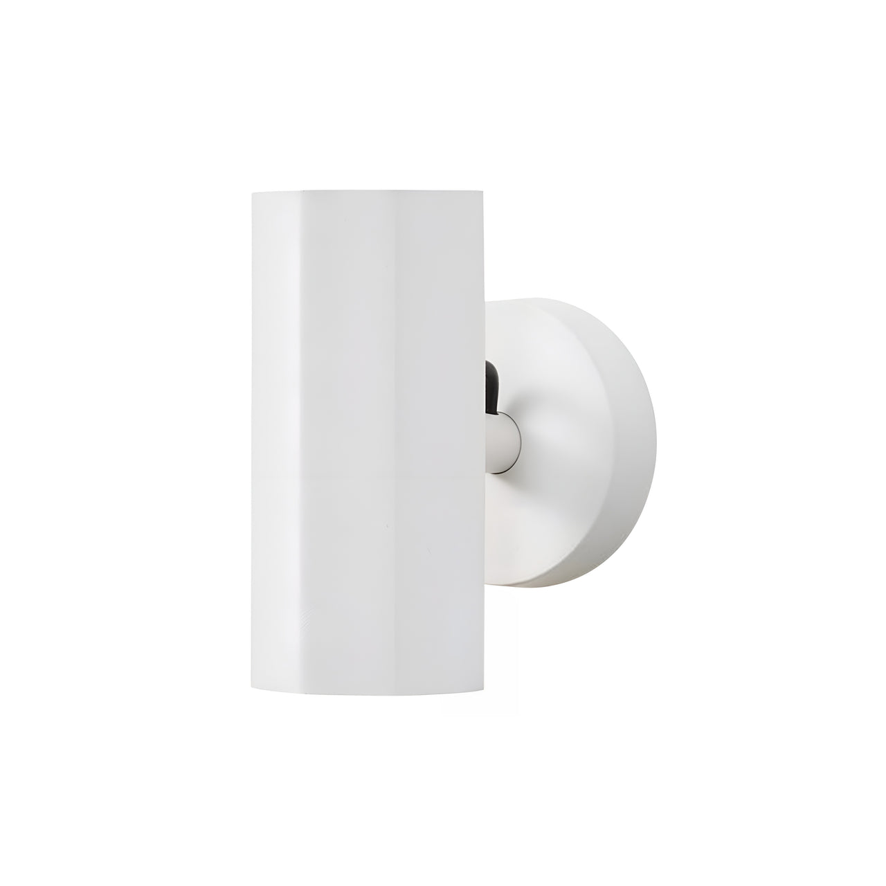 Brim Sconce: Faceted + Without Switch + Matt White