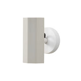 Brim Sconce: Faceted + Without Switch + Silk Grey + Matt White