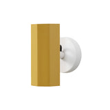 Brim Sconce: Faceted + Without Switch + Ochre Yellow + Matt White