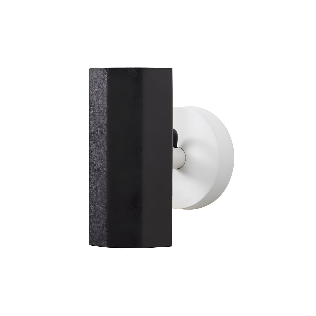Brim Sconce: Faceted + Without Switch + Matt Black + Matt White