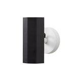 Brim Sconce: Faceted + Without Switch + Matt Black + Matt White