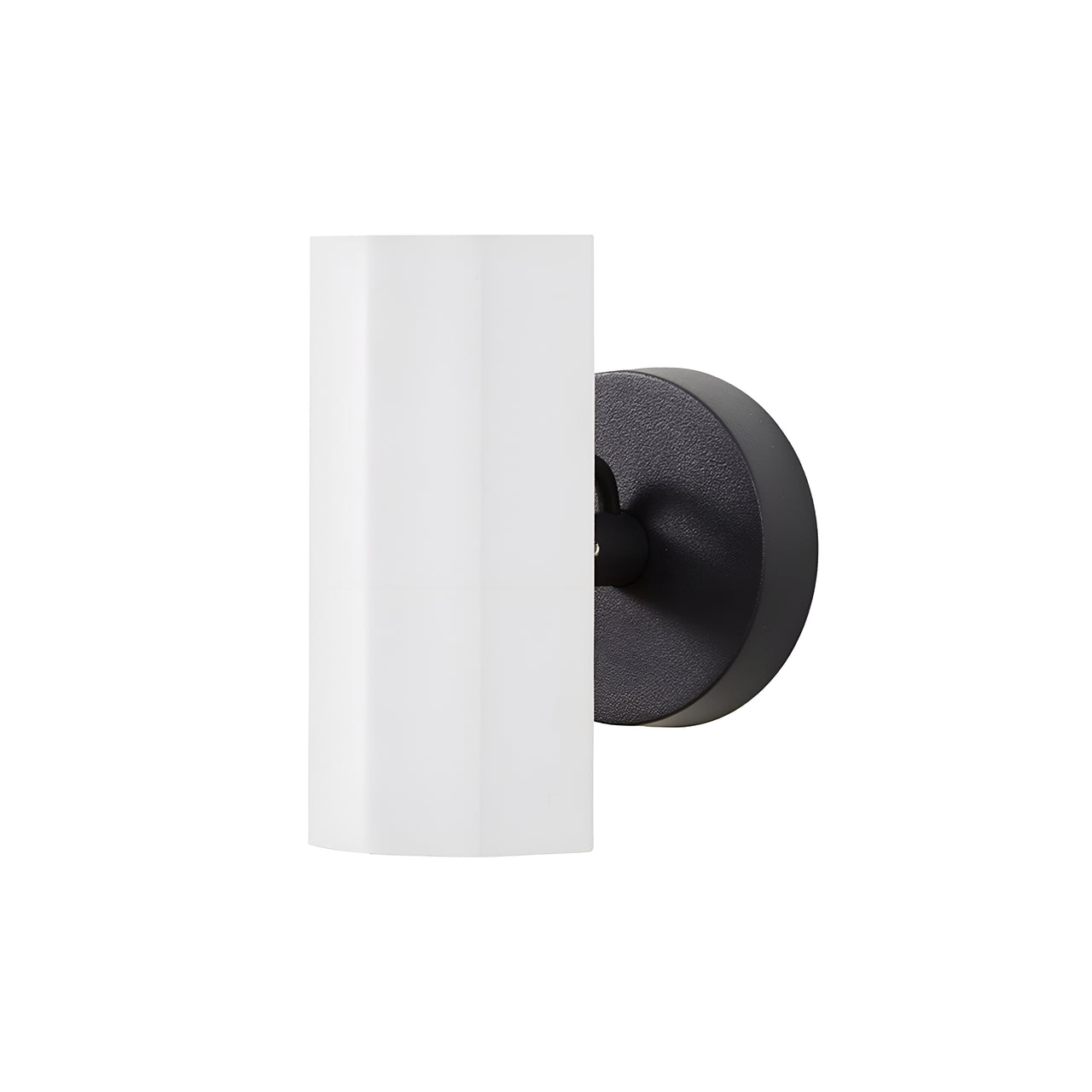 Brim Sconce: Faceted + Without Switch + Vermilion + Matt White