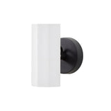 Brim Sconce: Faceted + Without Switch + Vermilion + Matt White