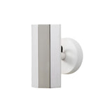 Brim Sconce: Faceted + Without Switch + Polished Chrome + Matt White