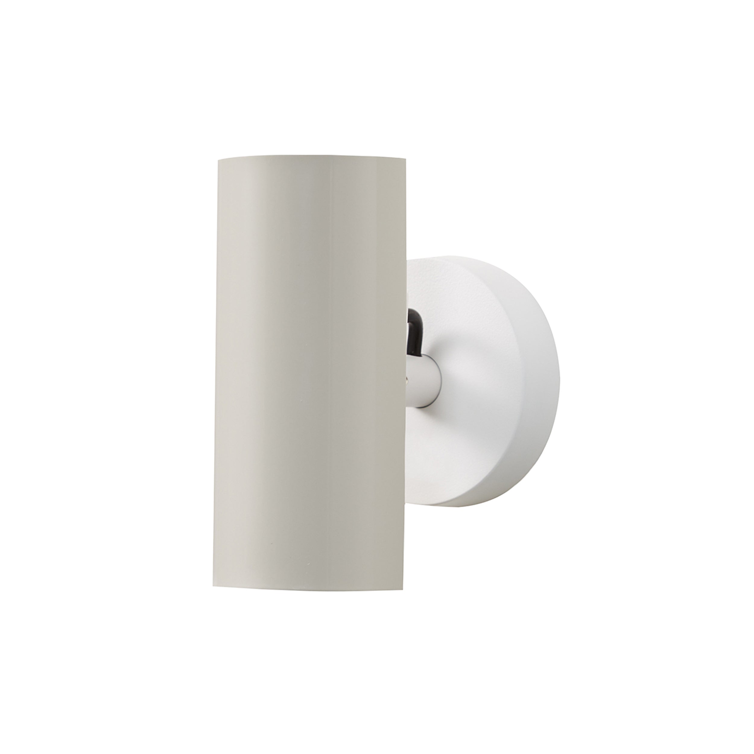 Brim Sconce: Round + Without Switch + Silk Grey + Matt White