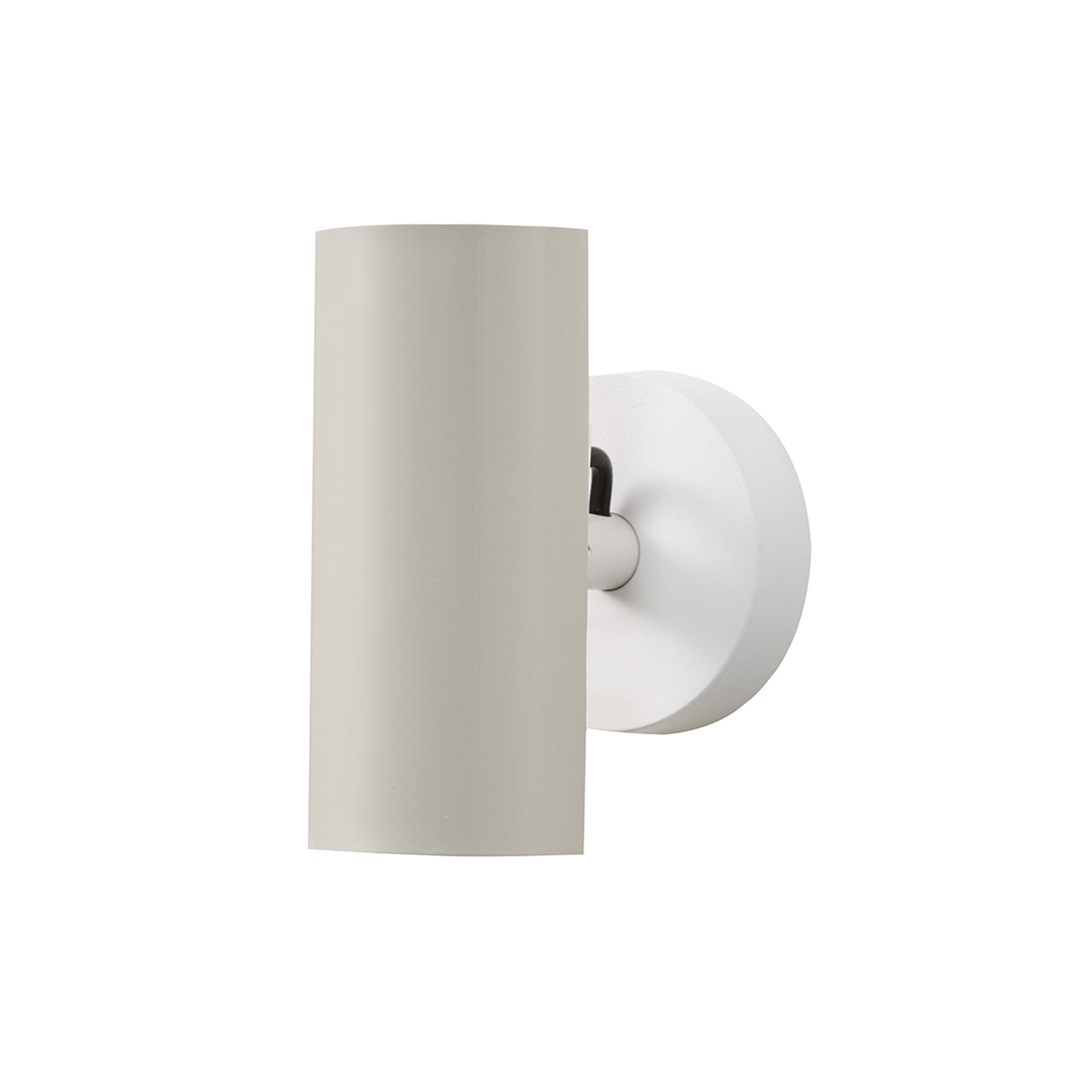 Brim Sconce: Round + Without Switch + Silk Grey + Matt White
