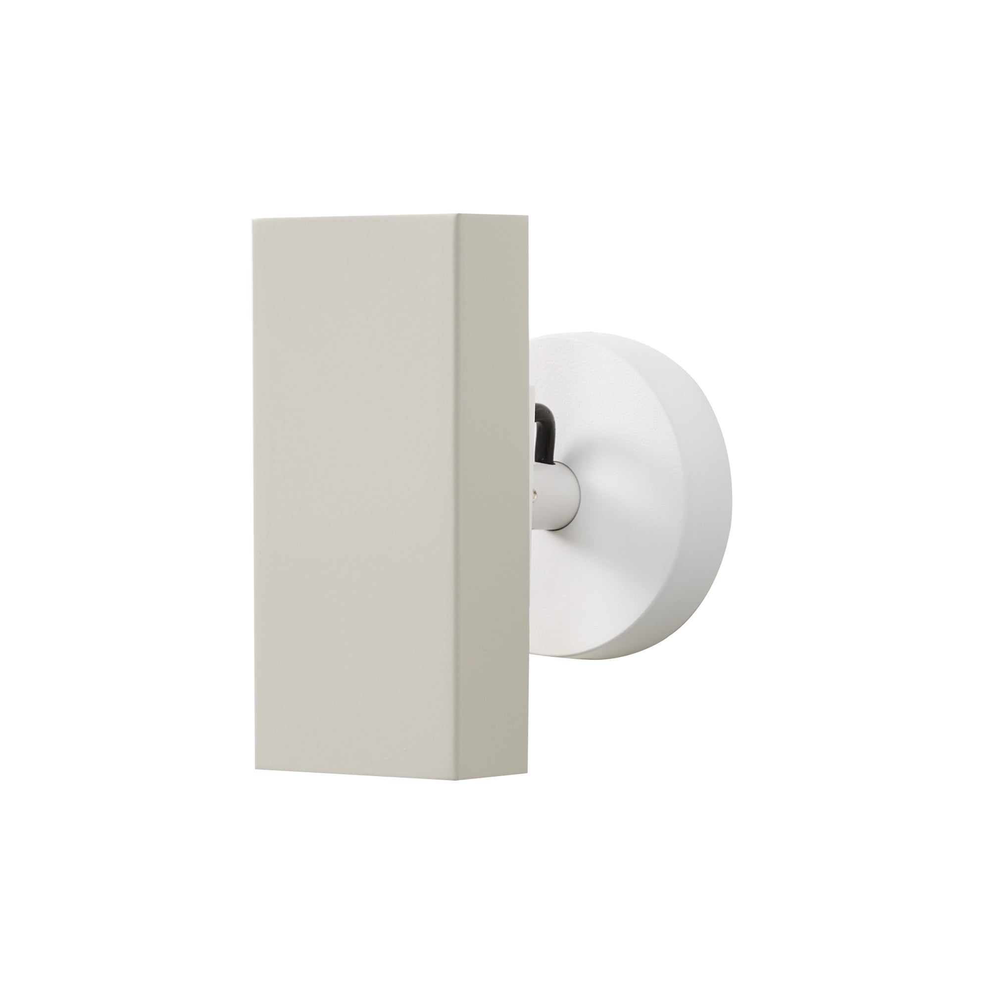 Brim Sconce: Square + Without Switch + Silk Grey + Matt White